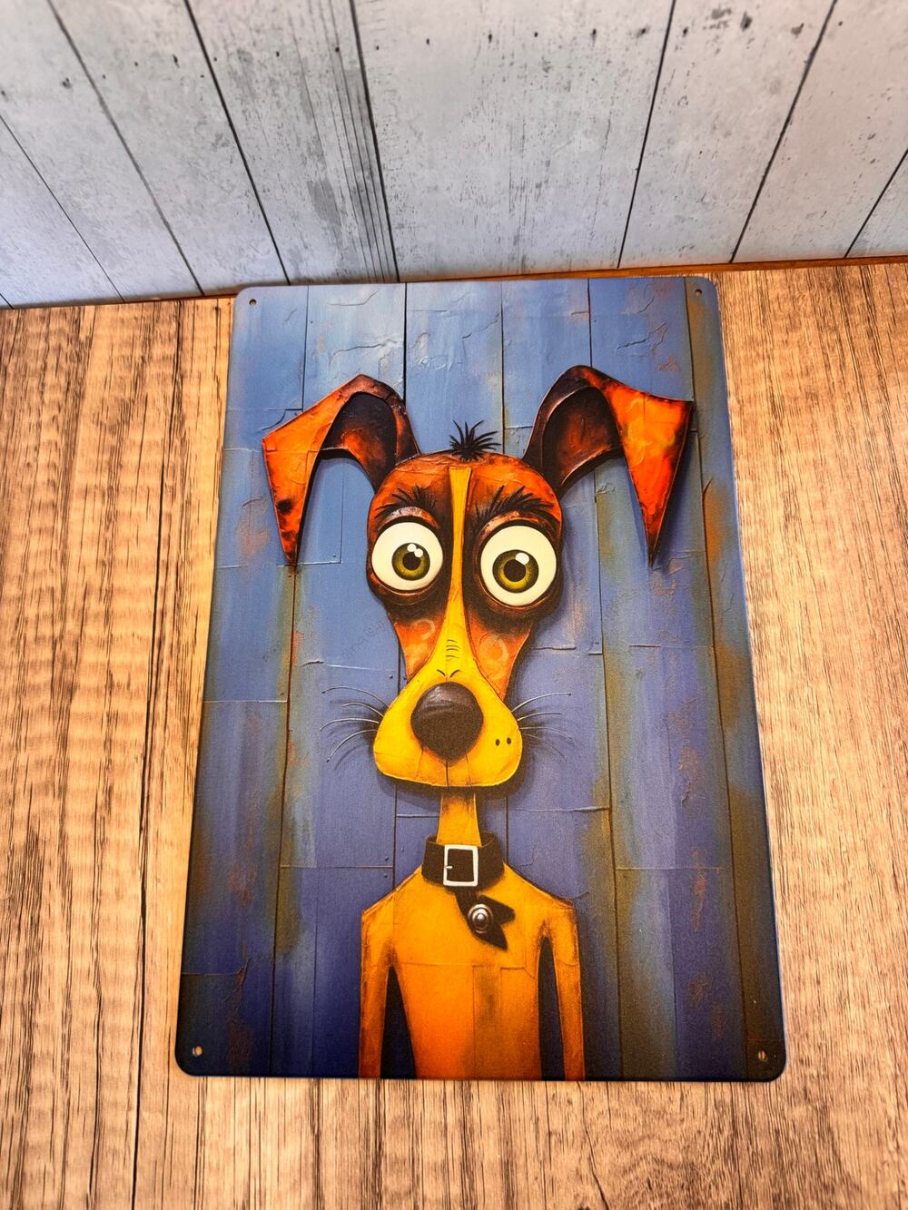 Cute Dog Metal Sign Dog Lover Gift Decor Gift Idea Hound Dog NEW FAST SHIP